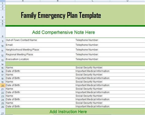 20 Family Emergency Preparedness Plan Template - Simple Template Design