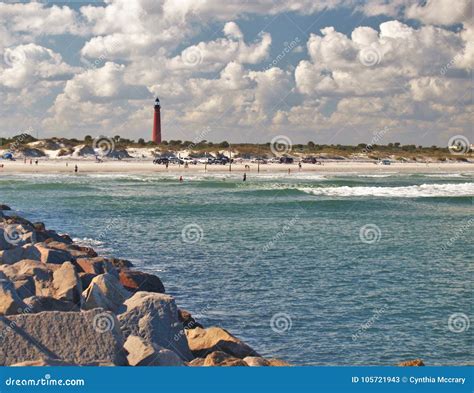 New Smyrna Beach stock image. Image of sand, lighthouse - 105721943