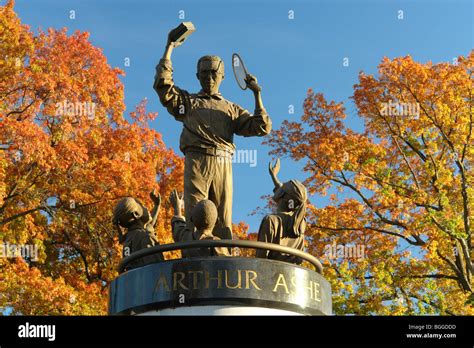 AJD62160, Richmond, VA, Virginia, Monument Avenue, Arthur Ashe Statue ...