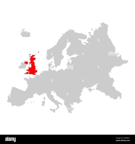 UK on map of europe Stock Vector Image & Art - Alamy