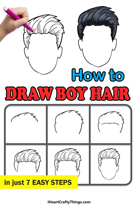 How to Draw Easy Boy Hair for Beginners - Yazzie Sholebabluch