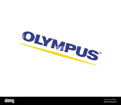 Olympus Corporation, rotated logo, white background B Stock Photo - Alamy