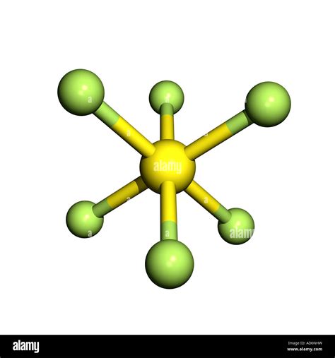 Sulfur hexafluoride molecule Stock Photo - Alamy