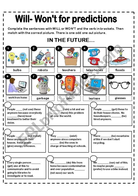 esl will for predictions worksheet - Buscar con Google | English ...