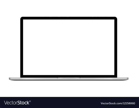 Laptop with blank screen Royalty Free Vector Image