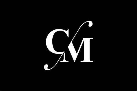 CM Monogram Logo Design By Vectorseller | TheHungryJPEG.com