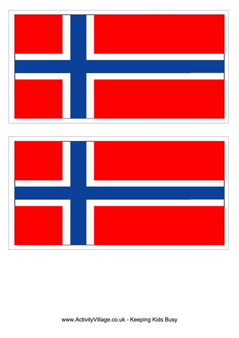 Norwegian Flag - Download this free printable Norwegian template A4 flag, A5 flag, 8 and 21 ...