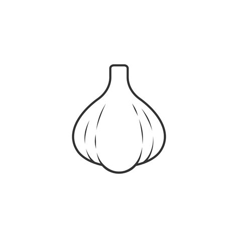 Outline icon of garlic vector illustration 6942399 Vector Art at Vecteezy