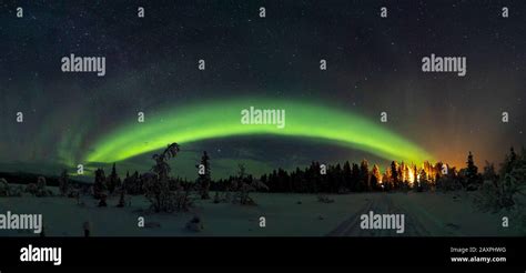 Finland, Lapland, winter, Aurora, northern lights Stock Photo - Alamy