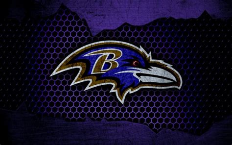 Descargar fondos de pantalla Cuervos de Baltimore, 4k, logotipo, NFL ...