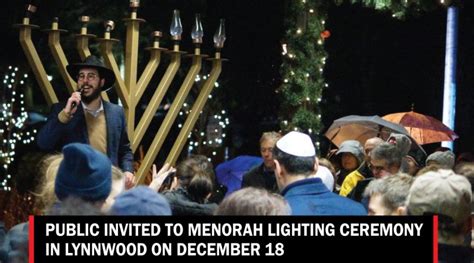 Public invited to Menorah Lighting Ceremony on December 18 - Lynnwood Times
