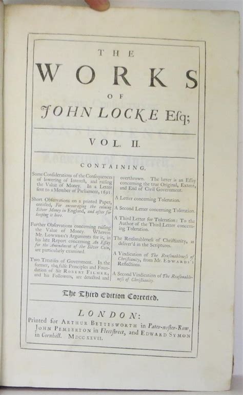 Works of John Locke | John Locke | 3rd Edition