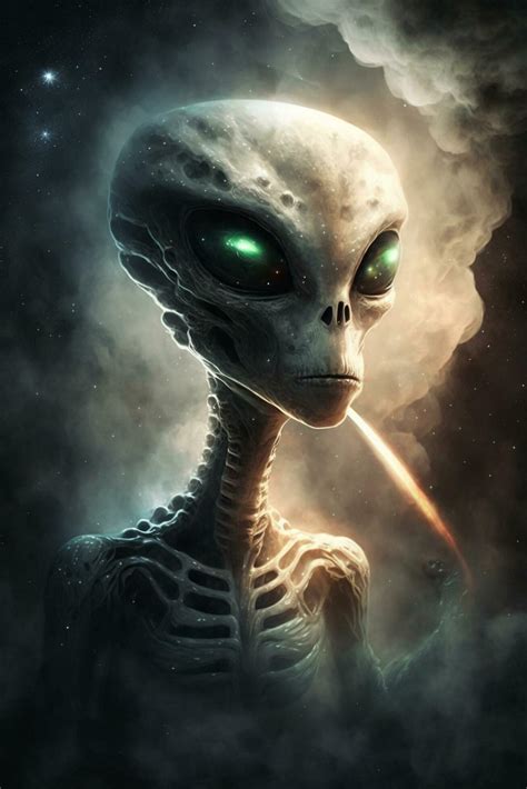 Portrait of a scary grey alien content 24067698 Stock Photo at Vecteezy