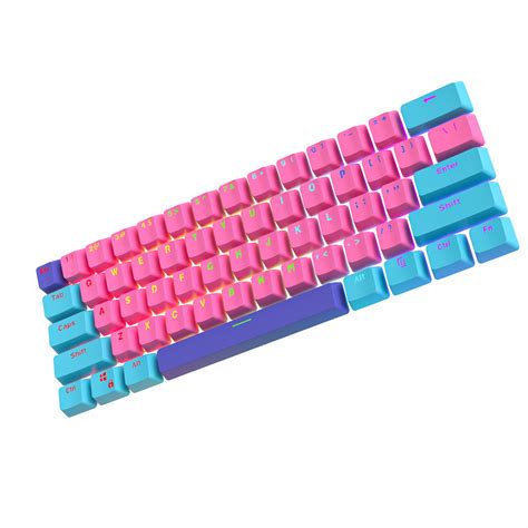 Buy Keycaps 60 Percent, RGB Backlit PBT Keycaps for 60% Mechanical Gaming OEM Profile Keycaps ...