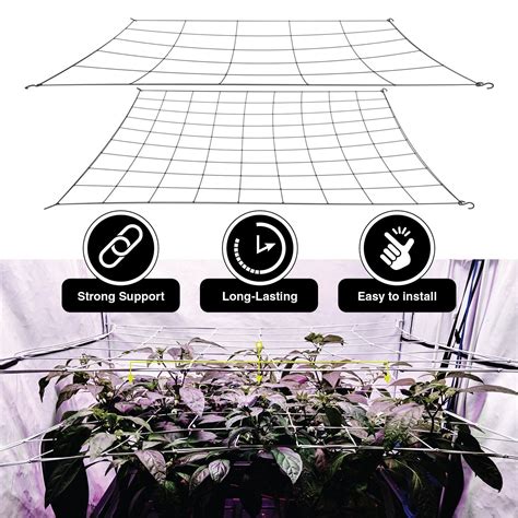 Scrog Net for grow tent flexible trellis plant netting 2 pack 4in and ...