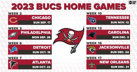 BUCS 2023 SCHEDULE 🏈... - ABC Action News - WFTS - Tampa Bay | Facebook