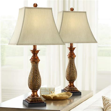 Two-Tone Gold Traditional Table Lamps Set of 2 - #U5756 | Lamps Plus