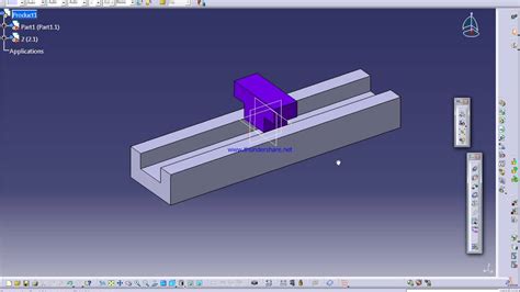 How To Make Prismatic Joint in CatiaV5R20 - YouTube