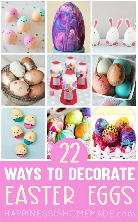 22 Easy Easter Egg Decorating Ideas - Happiness is Homemade