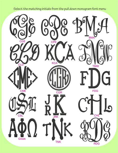 Monogram Sample Fonts Styles | Free monogram fonts, Monogram fonts, Free monogram