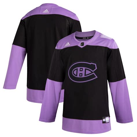 Men's Montreal Canadiens adidas Black 2020 Hockey Fights Cancer ...