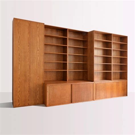 Custom Made, Wooden Bookshelf with Sliding Shelves, Handcrafted in Germany, 2018 For Sale at 1stDibs