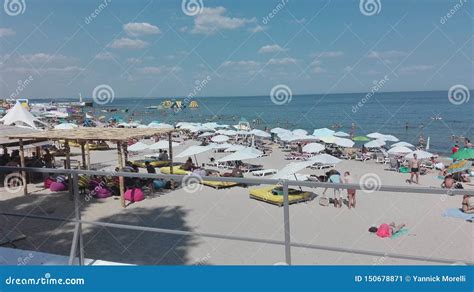 Odessa, Ukraine. Panoramic View of One of the Most Beautiful Beaches of ...