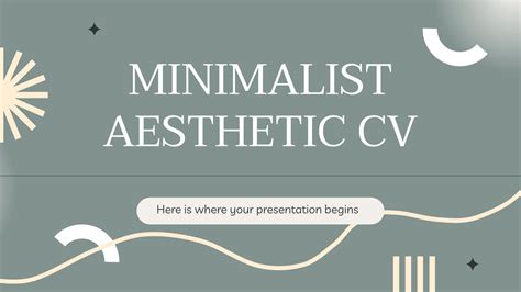 Minimalist Aesthetic CV | Google Slides and PowerPoint