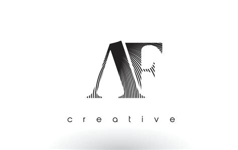 AF Logo Design With Multiple Lines and Black and White Colors. 4900882 Vector Art at Vecteezy