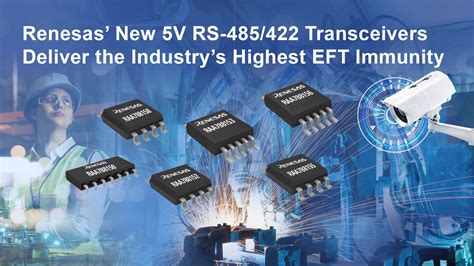 Renesas Introduces 5V RS-485/422 Transceiver Family With Industry’s Highest EFT Immunity | Renesas
