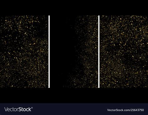 Gold glitter texture isolated on black Royalty Free Vector