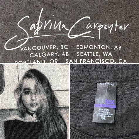 Sabrina Carpenter tour merch shirt 2017 De Tour... - Depop