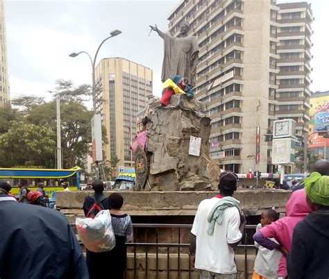 Chained to Tom Mboya's statue, man makes shocking claims about what ...