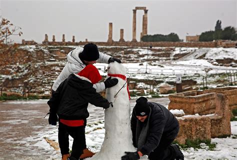 In pictures: Rare snowfall covers large parts of the Middle East | Middle East Eye