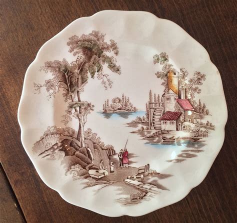 Vintage Johnson Brothers Plates Set of 7 the Old Mill - Etsy