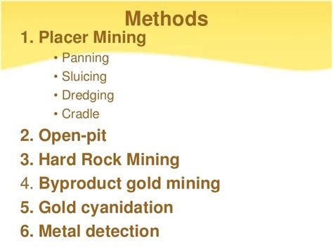 Gold mining process