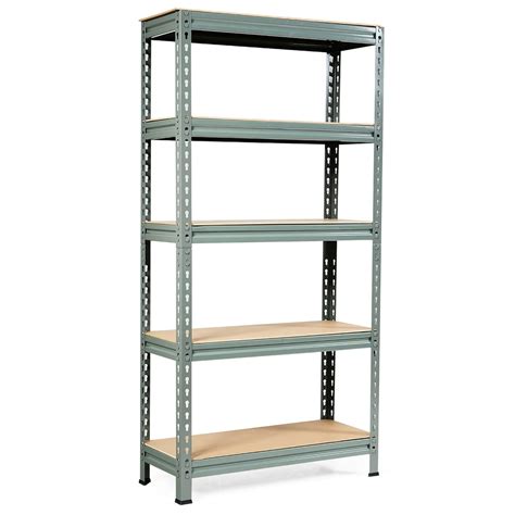 Costway 5-Tier Metal Storage Shelves 60'' Garage Rack W/Adjustable ...