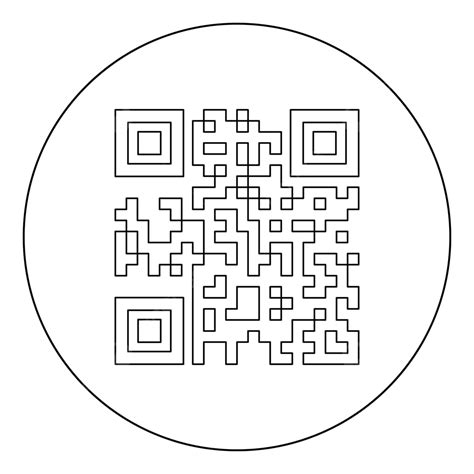 Black Circleround Qr Code Icon Id Qr System Vector, Id, Qr, System PNG and Vector with ...