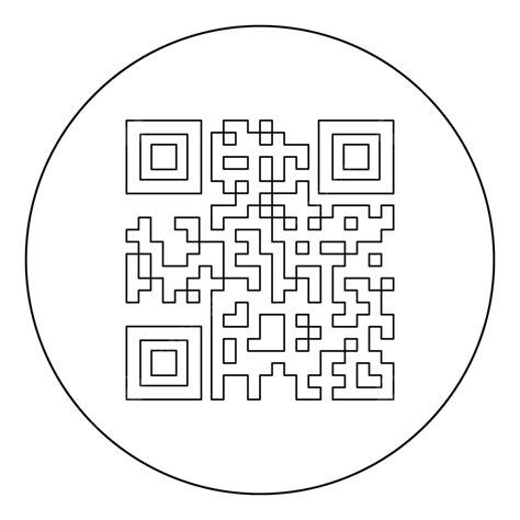 Black Circleround Qr Code Icon Id Qr System Vector, Id, Qr, System PNG and Vector with ...