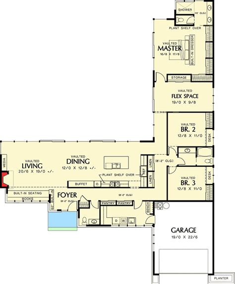 Long & Low California Ranch - 69401AM | Architectural Designs - House Plans