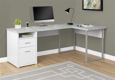 Best Home Office Desk White Contemporary For Computer - Home Easy