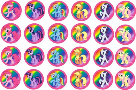 My Little Pony Cupcake Toppers Printable - Printable Word Searches