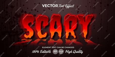 Premium Vector | Scary text effect