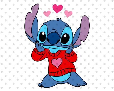 Stitch in Love Svg Stitch Svg - Etsy