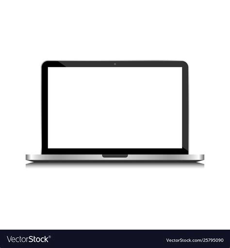 Modern laptop pc with blank lcd screen Royalty Free Vector