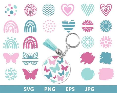 Keychain SVG Stain, Key Ring Pattern SVG, Brush Keychain Svg, Keychain Background Svg, Paint ...