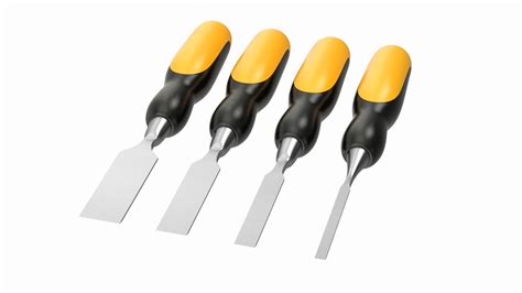 Wood Chisel Set 4 piece 3D Model $19 - .3ds .blend .c4d .fbx .max .ma ...