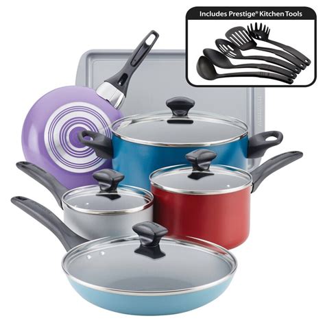 Farberware Dishwasher Safe Nonstick Aluminum 15-Piece Cookware Set ...