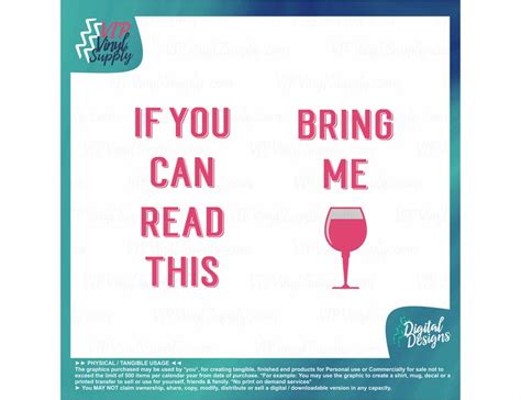 If You Can Read This Bring Me Wine Svg Design Sock Svg Cut | Etsy