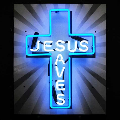 Jesus Saves Neon Sign - Religious Neon Signs - Everything Neon